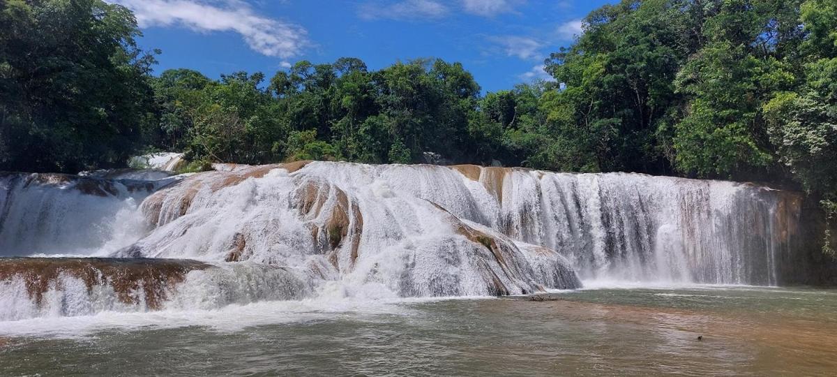 Posada Tzeltal Arroyo Agua Azul Eksteriør billede